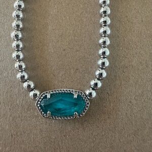 Karen Scott Silver Necklace with Teal Accent